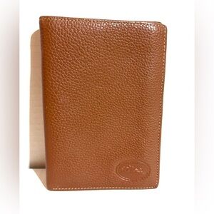 Longchamp unisex Brown Leather  wallet Passport Holder